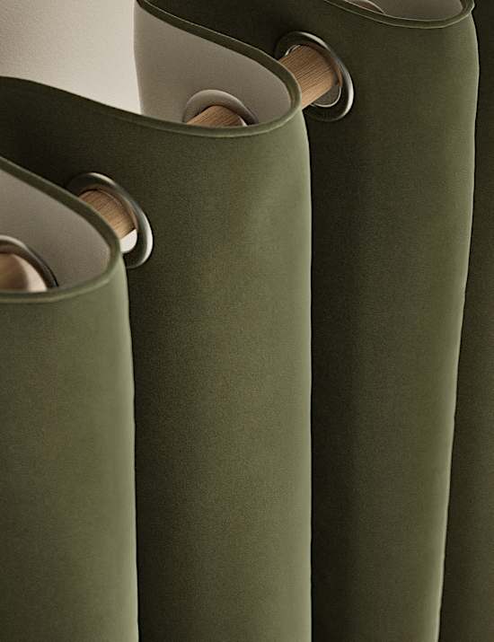 Velvet Eyelet Curtains