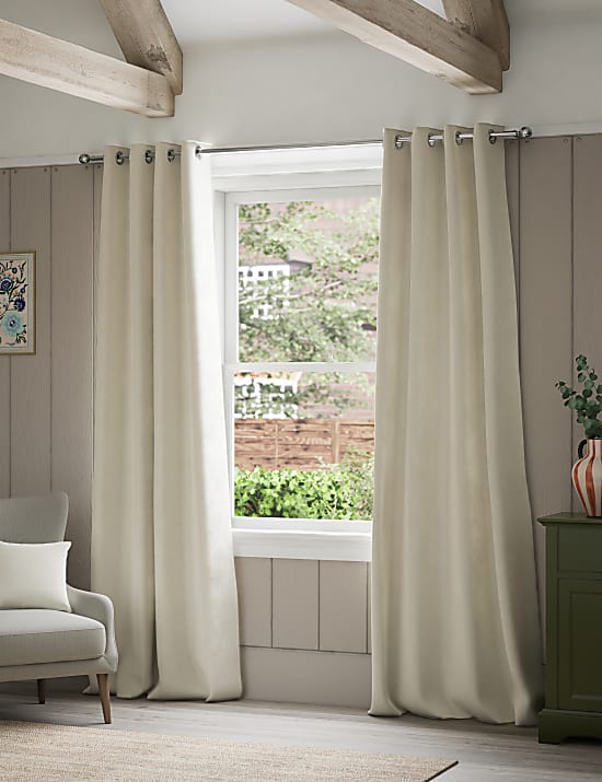 Velvet Eyelet Curtains