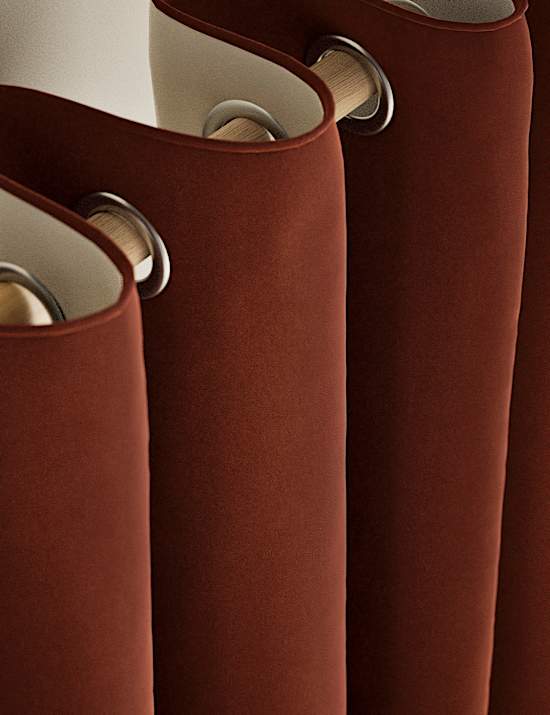 Velvet Eyelet Curtains