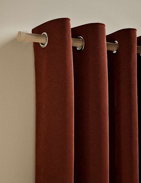 Velvet Eyelet Curtains