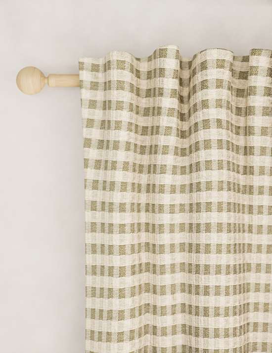Chenille Gingham Multiway Blackout Curtains