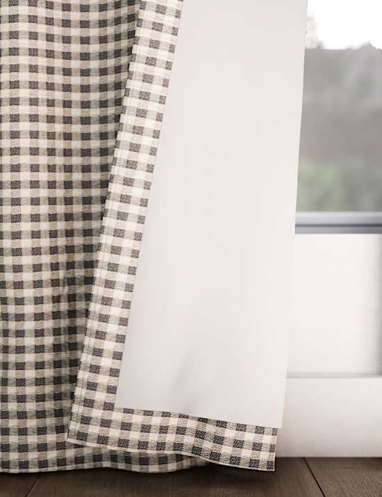 Chenille Gingham Multiway Blackout Curtains
