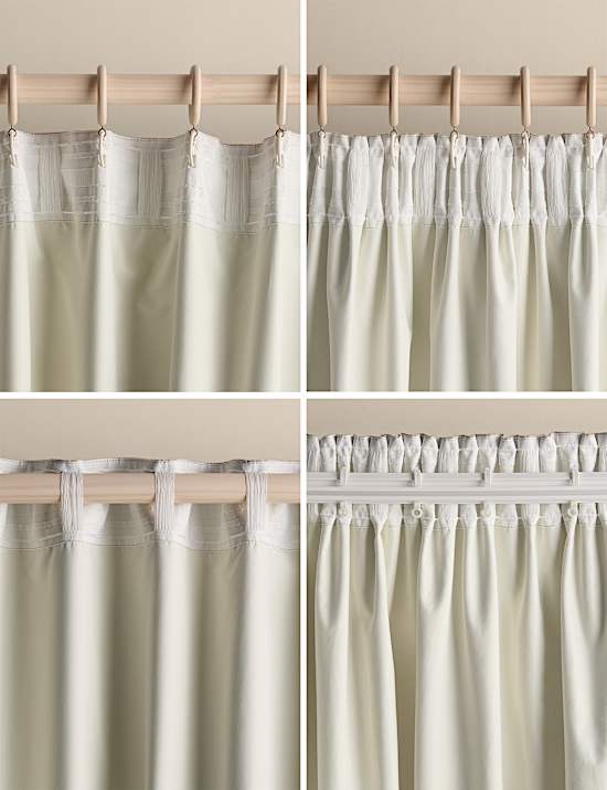Chenille Gingham Multiway Blackout Curtains