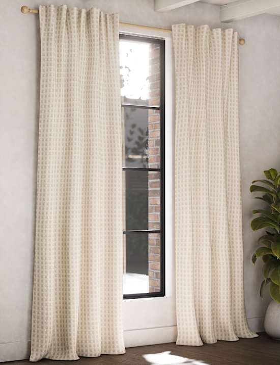 Chenille Gingham Multiway Blackout Curtains