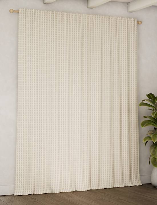 Chenille Gingham Multiway Blackout Curtains