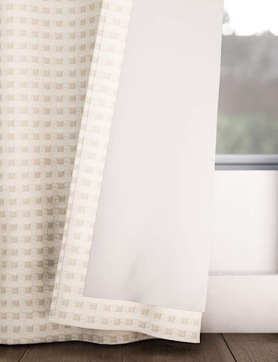 Chenille Gingham Multiway Blackout Curtains