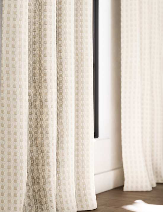 Chenille Gingham Multiway Blackout Curtains