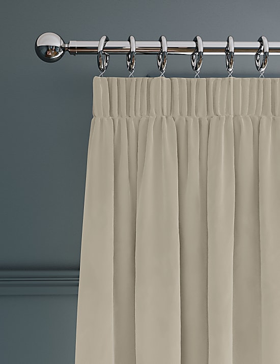 Velvet Pencil Pleat Ultra Thermal Curtains
