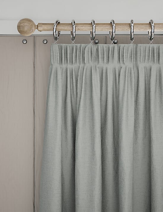 Brushed Pencil Pleat Blackout Thermal Curtains