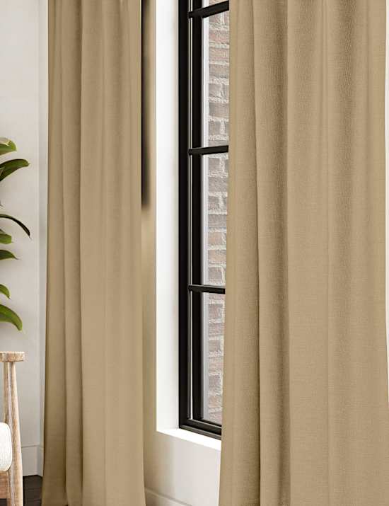 Brushed Pencil Pleat Blackout Thermal Curtains
