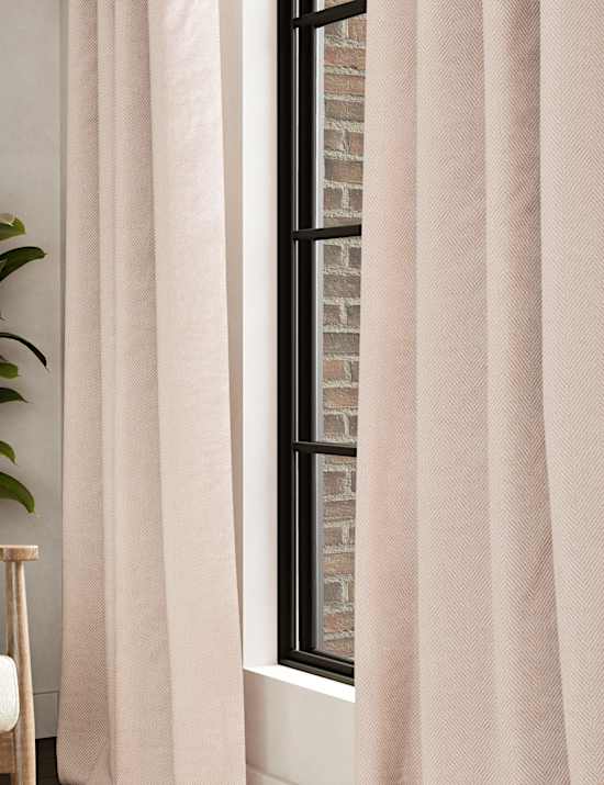 Herringbone Eyelet Curtains