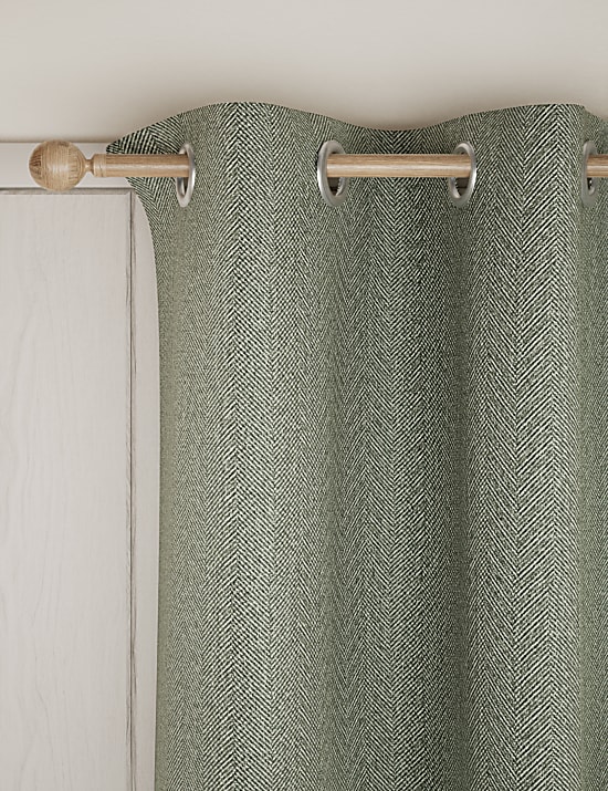 Herringbone Eyelet Curtains