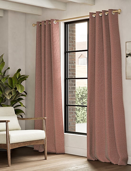 Herringbone Eyelet Curtains