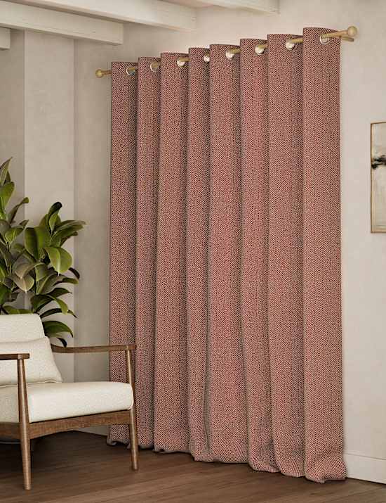 Herringbone Eyelet Curtains