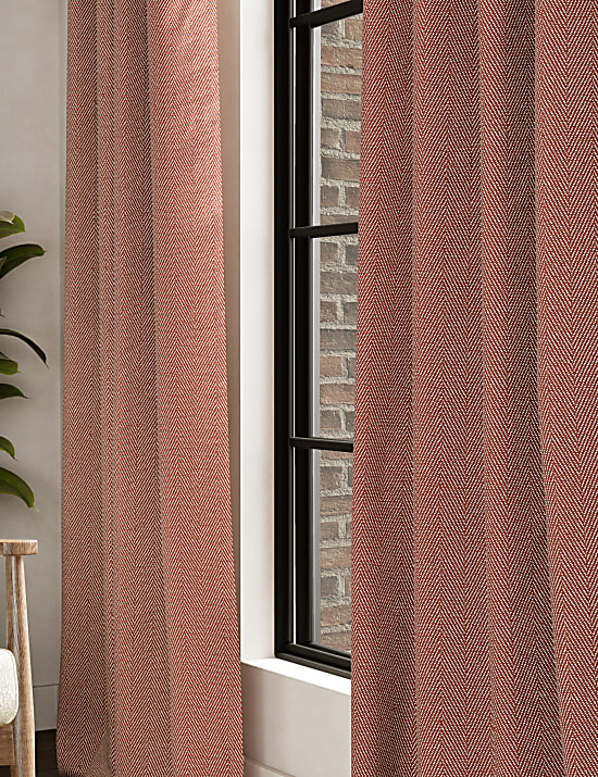 Herringbone Eyelet Curtains