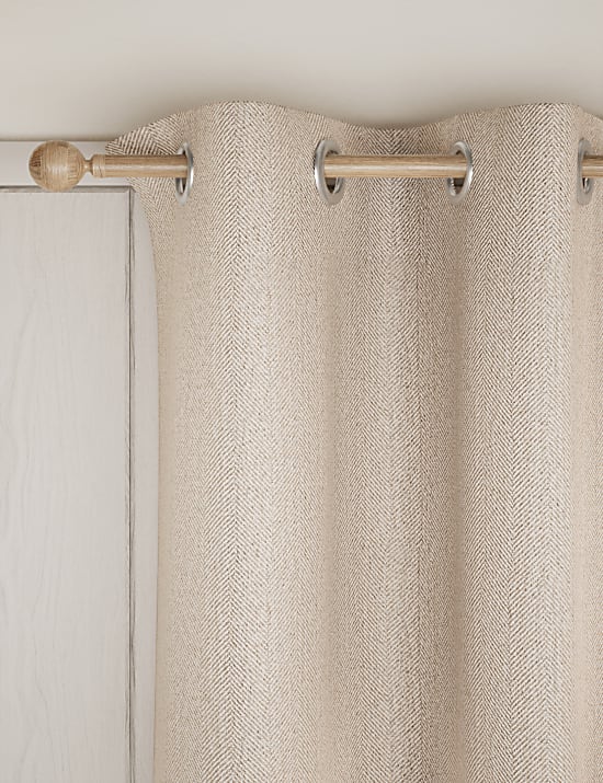 Herringbone Eyelet Curtains