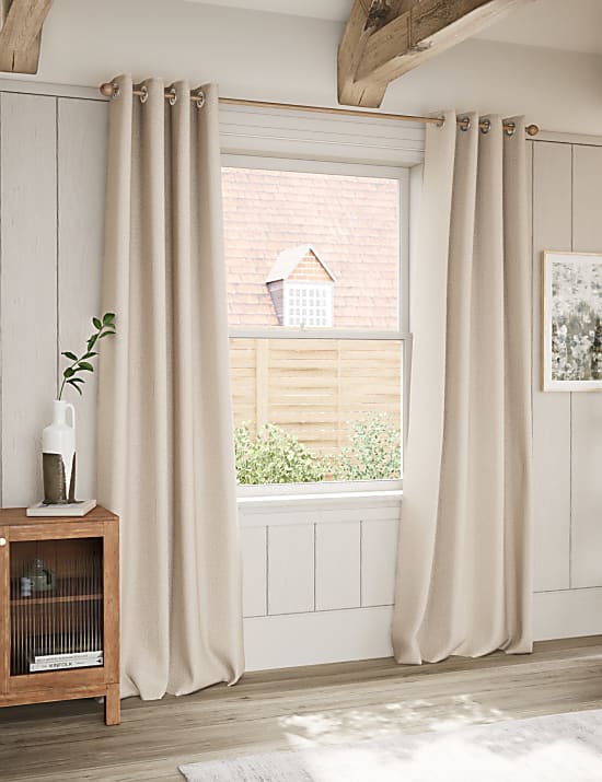 Rideaux à œillets avec motif chevron