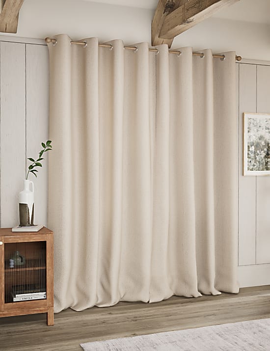 Rideaux à œillets avec motif chevron