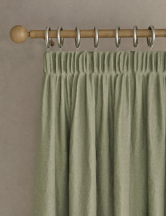 Brushed Pencil Pleat Blackout Ultra Thermal Curtains