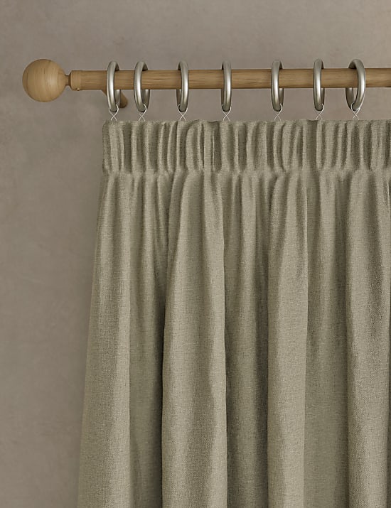 Brushed Pencil Pleat Blackout Ultra Thermal Curtains
