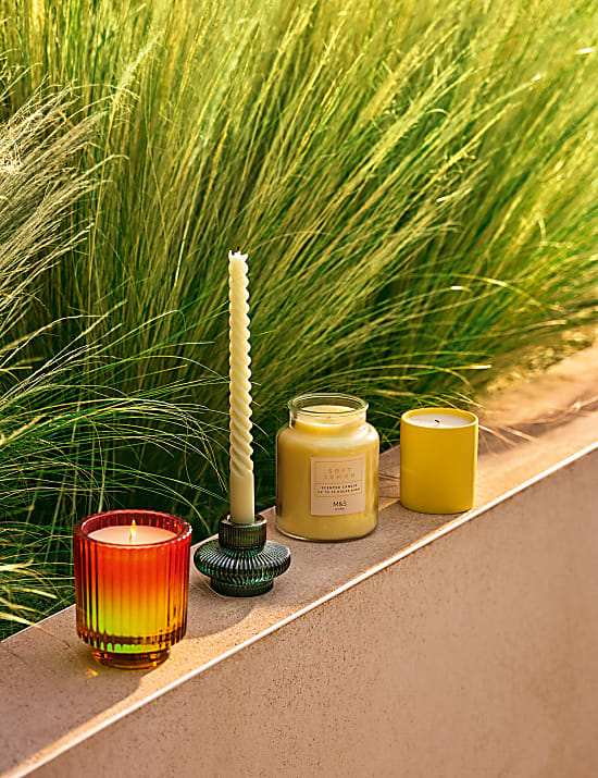 Soft Lemon Scented Ceramic Candle