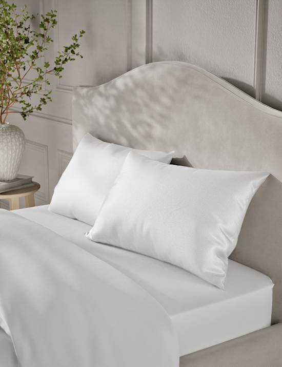 Taie d'oreiller 100 % soie &agrave; motif m&ucirc;re