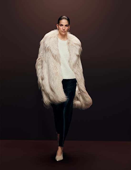 Leather Straight Leg Trousers
