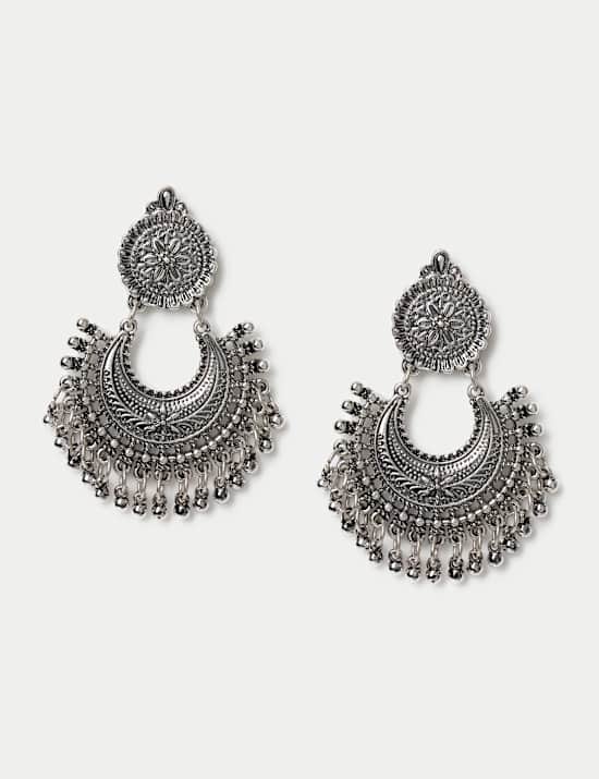 Semi-Circle Fan Earrings
