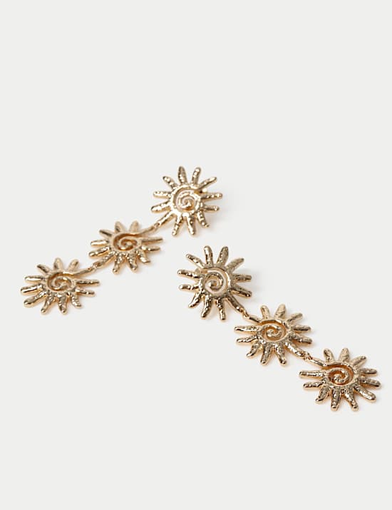 Triple Sun Drop Earrings