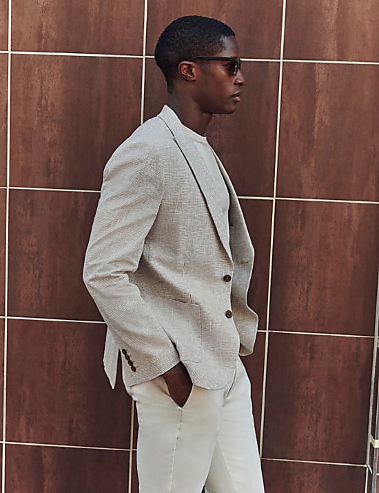 M&s checked blazer hotsell