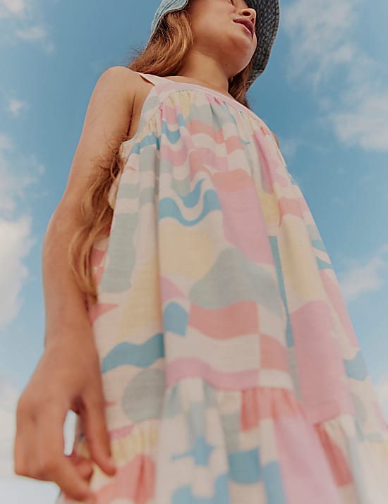 Robe volant&eacute;e 100&nbsp;% coton (du 6 au 16&nbsp;ans)