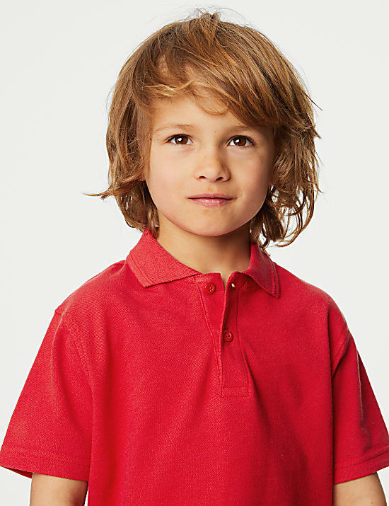 3pk Unisex Stain Resist School Polo Shirts (2-18 Yrs)