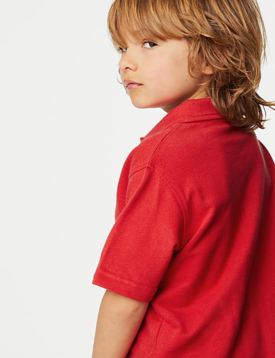 3pk Unisex Stain Resist School Polo Shirts (2-18 Yrs)