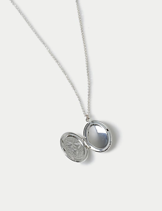 Halskette mit Schleife und verschlie&szlig;barem Medaillon