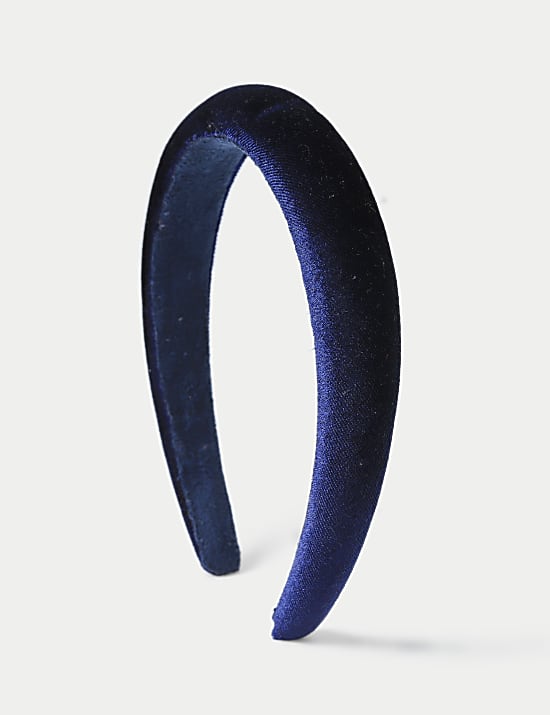 Haarreif aus marineblauem Samt