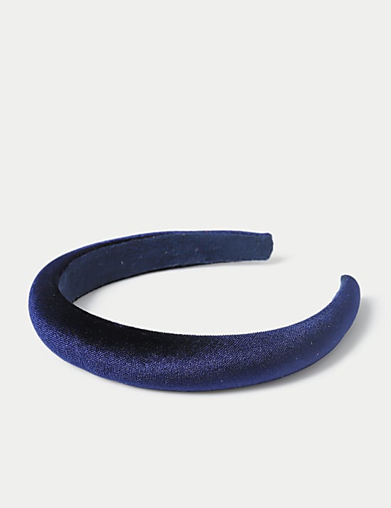 Haarreif aus marineblauem Samt