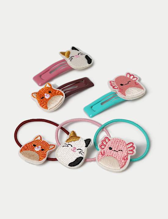 Pack de pinzas y gomas para el pelo de Squishmallows™