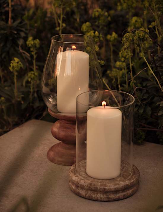 Marble Hurricane Candle Holder