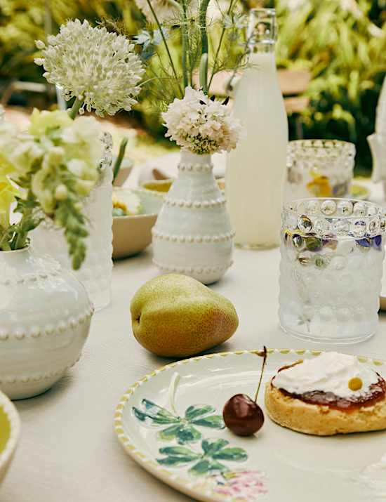 Lot de 2 vases en c&eacute;ramique &agrave; boules