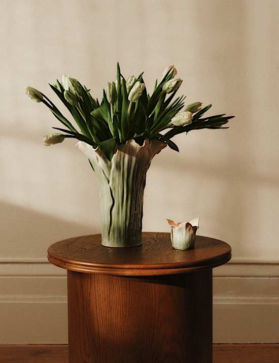 Handkerchief Petal Ceramic Vase