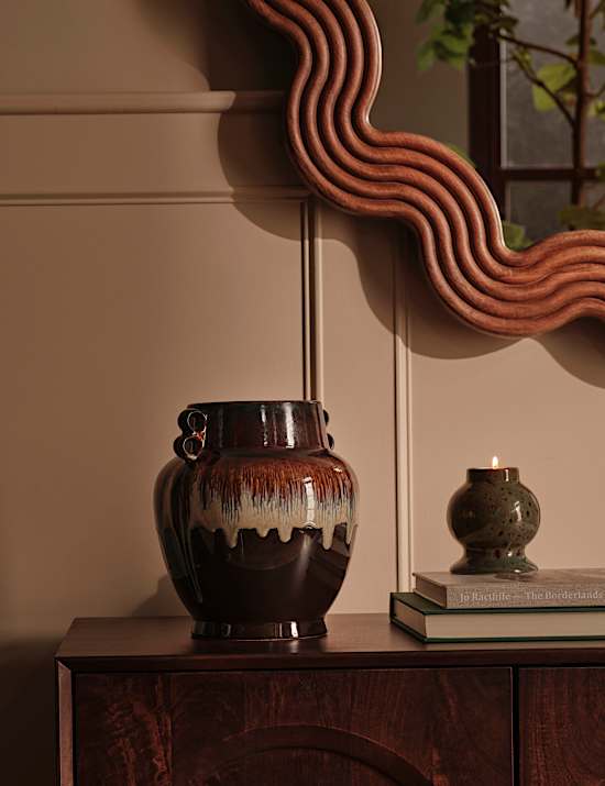 Spot Reactive Glaze Ceramic Candle Holder