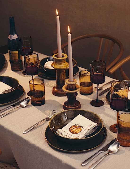 Ceramic Reactive Glaze Tall Candle Holder