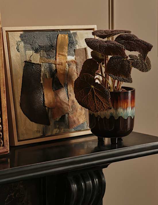 Retro Reactive Glaze Ceramic Planter