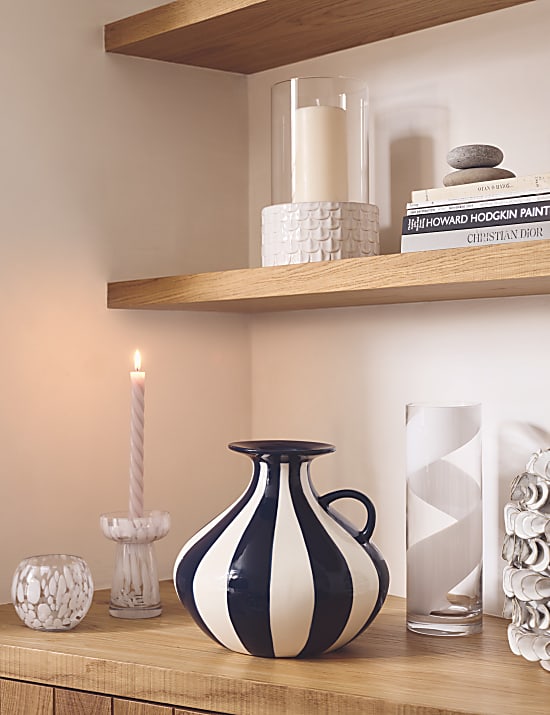 Striped Ceramic Vase