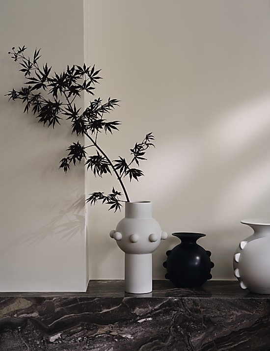 Scallop Edge Ceramic Bouquet Vase