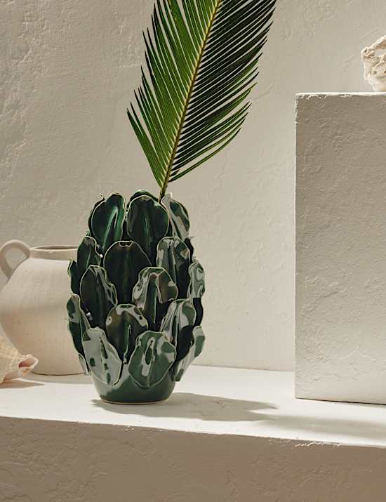 Large Petal Ceramic Vase
