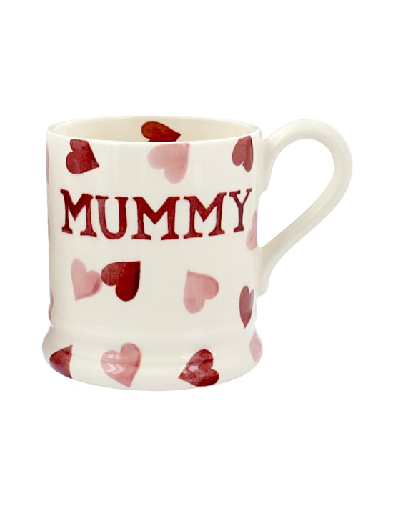 Mug &agrave; motif coeurs roses avec texte &laquo; Mummy &raquo;
