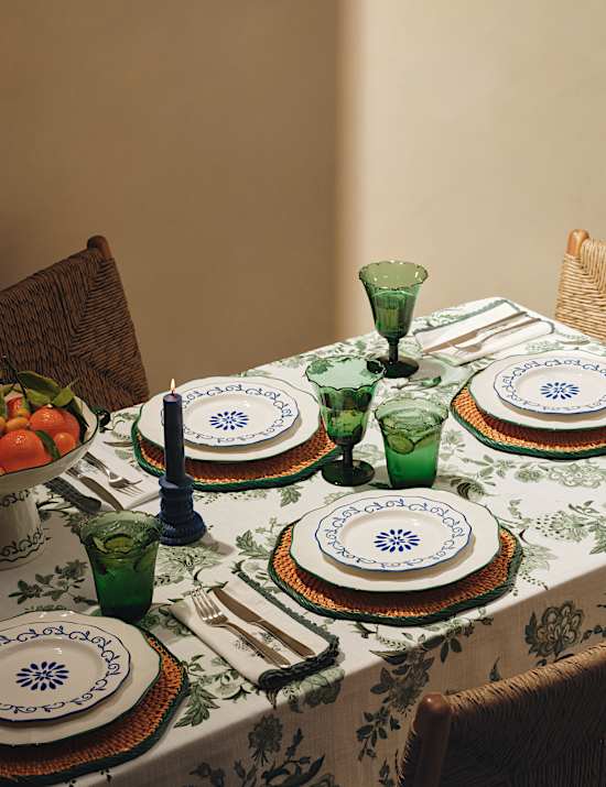 Pure Cotton Chintz Floral Tablecloth