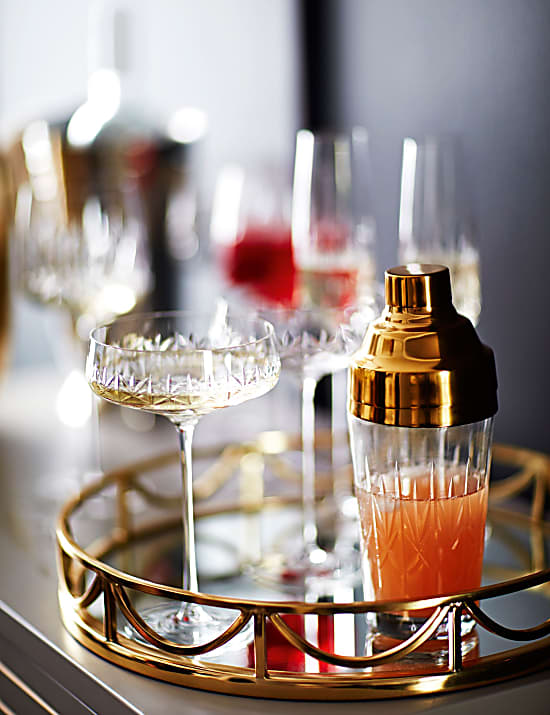 Deco Mirrored Round Tray