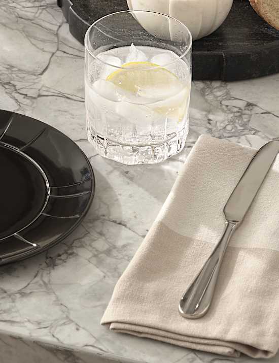 Set of 4 Woven Banded Napkins